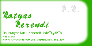 matyas merendi business card